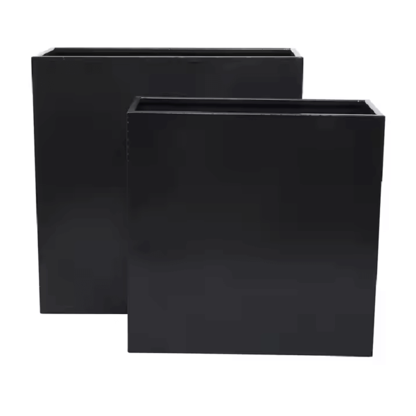 Conjunto de Vasos Metálicos Decorativos - 2 Peças