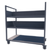 Carrinho Para Biblioteca 100 x 60 x 80 premium